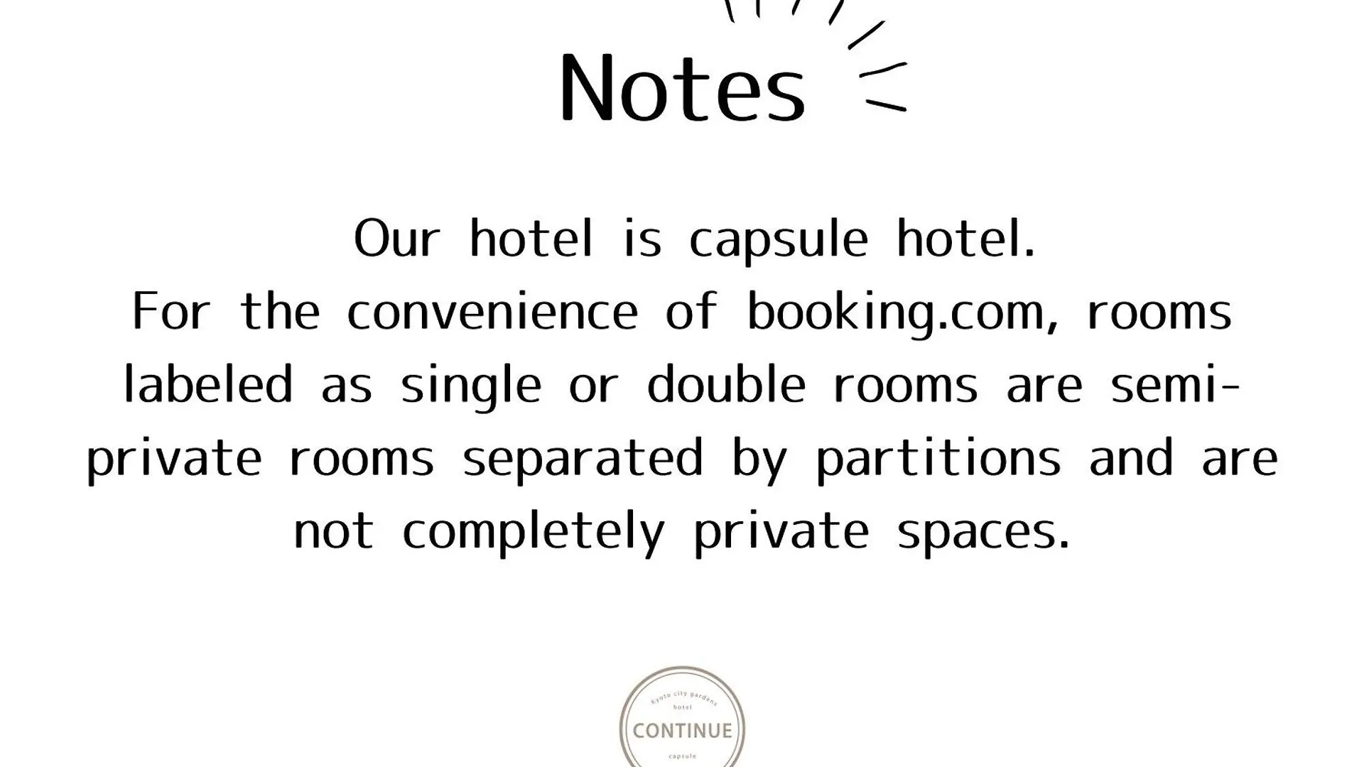 Capsule Hotel Continue Nijojokita 京都市